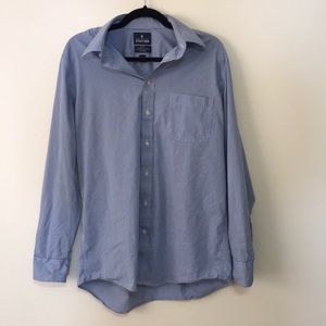 Stafford Blue and White Checkered Shirt